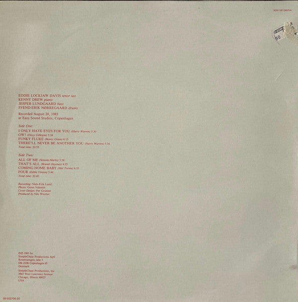 Eddie Lockjaw Davis Quartet : All Of Me (LP, Album)