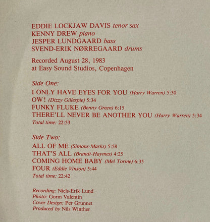 Eddie Lockjaw Davis Quartet : All Of Me (LP, Album)