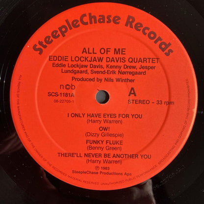 Eddie Lockjaw Davis Quartet : All Of Me (LP, Album)