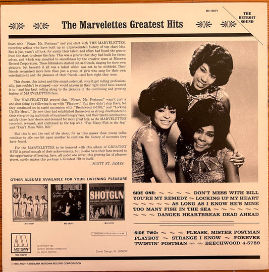 The Marvelettes : Greatest Hits (LP, Comp, RE)