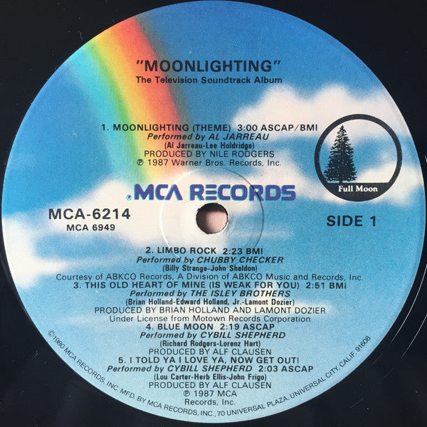 Various : Moonlighting (The Television Soundtrack Album) (LP, Album, Glo)