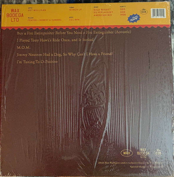 Hot Mulligan : Fenton + Honest & Cunning (12", Comp, Ltd, RP, Ame)