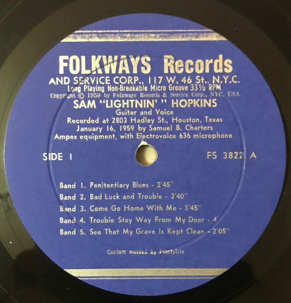 Lightnin' Hopkins : Lightnin' Hopkins (LP, Album)