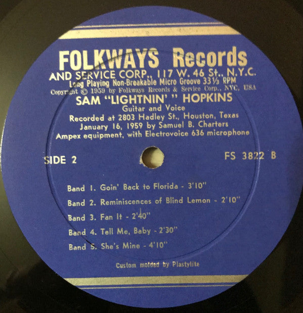 Lightnin' Hopkins : Lightnin' Hopkins (LP, Album)