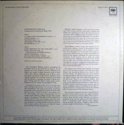 Mahalia Jackson : Christmas With Mahalia (LP, Album, Ter)