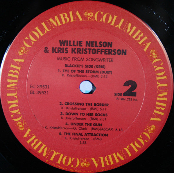 Willie Nelson & Kris Kristofferson : Music From Songwriter (LP, Album)