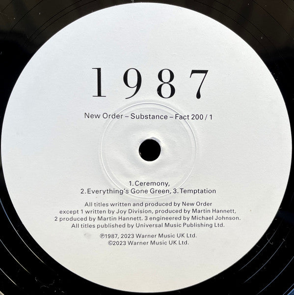 Buy New Order : Substance (2xLP, Comp, RE, RM, 180) Online for a
