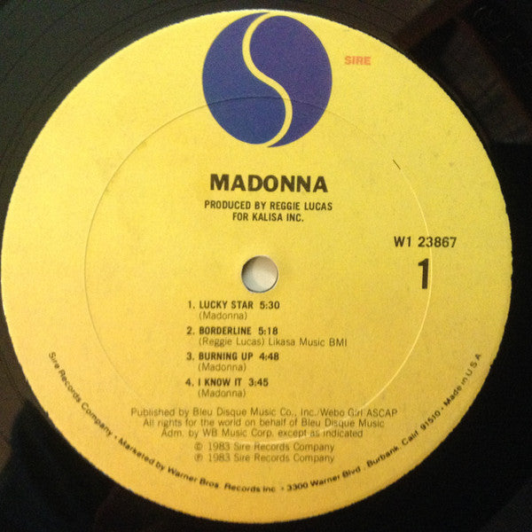 Madonna : Madonna (LP, Album, Club, Car)