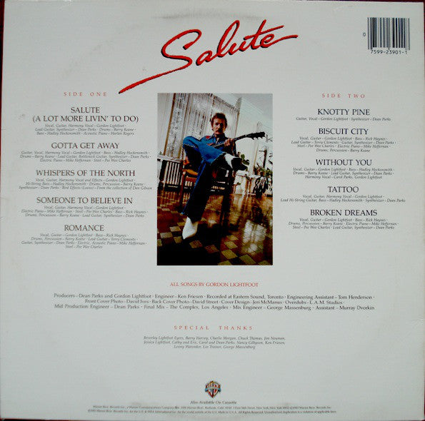 Gordon Lightfoot : Salute (LP, Album, Win)