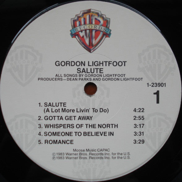 Gordon Lightfoot : Salute (LP, Album, Win)