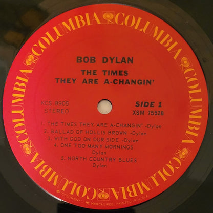 Bob Dylan : The Times They Are A-Changin' (LP, Album, RE)