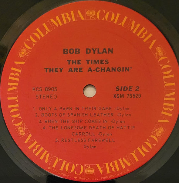 Bob Dylan : The Times They Are A-Changin' (LP, Album, RE)