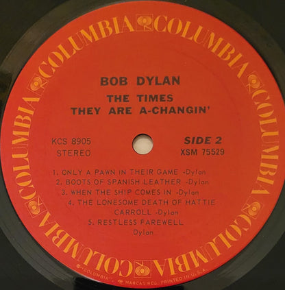 Bob Dylan : The Times They Are A-Changin' (LP, Album, RE)