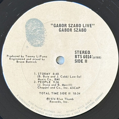 Gabor Szabo Live With Charles Lloyd : Gabor Szabo Live With Charles Lloyd (Featuring Spellbinder) (LP, Album, Pit)