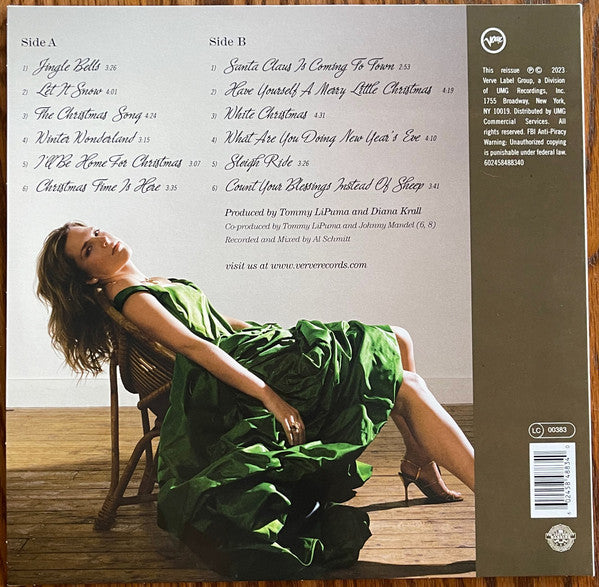 Diana Krall Featuring The Clayton-Hamilton Jazz Orchestra : Christmas Songs (LP, Album, RE, Red)