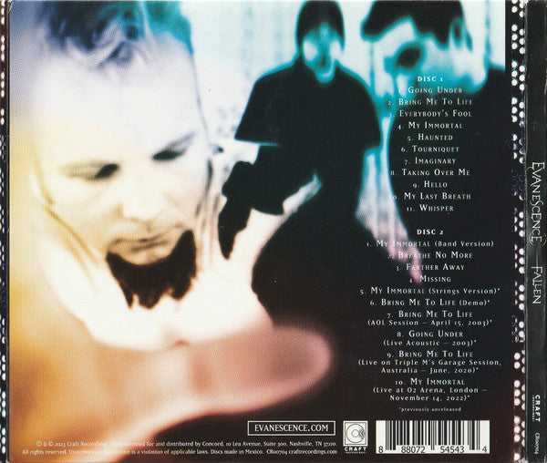 Evanescence : Fallen (CD, Album, RE, RM + CD, Comp + Dlx, 20t)
