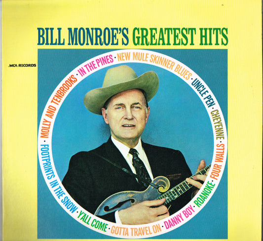 Bill Monroe : Bill Monroe's Greatest Hits (LP, Comp, RE)