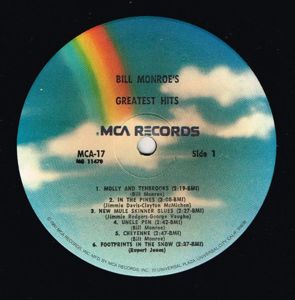 Bill Monroe : Bill Monroe's Greatest Hits (LP, Comp, RE)