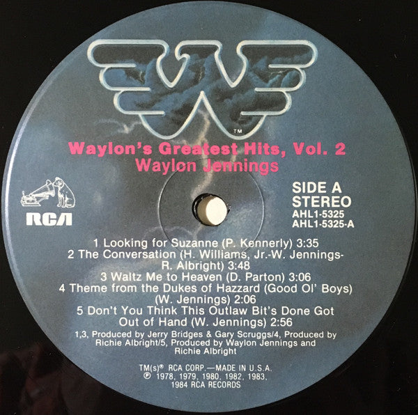 Waylon Jennings : Waylon's Greatest Hits Vol.2 (LP, Comp)