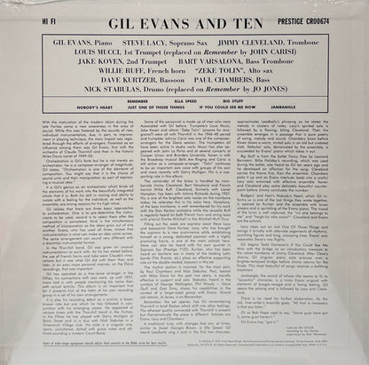 Gil Evans : Gil Evans & Ten (LP, Album, RSD, Mono, Ltd, RE, RM, 180)