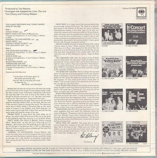 The Clancy Brothers And Tommy Makem* : Sing Of The Sea (LP, Album)