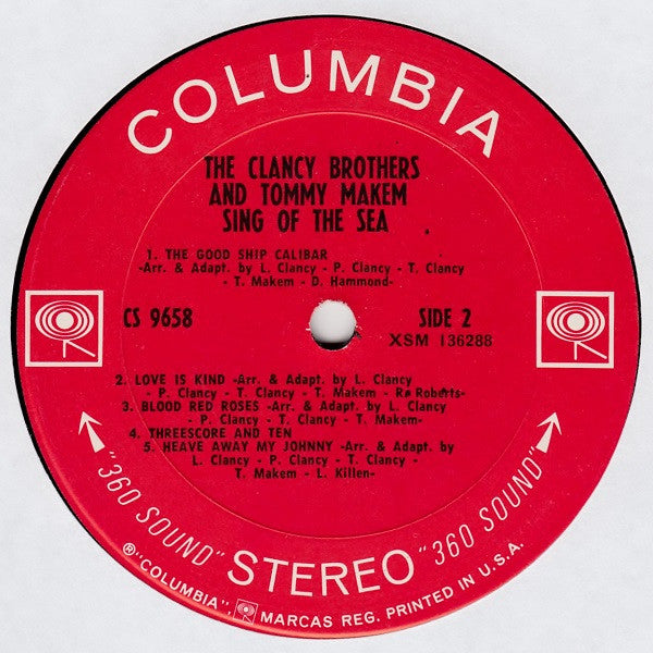 The Clancy Brothers And Tommy Makem* : Sing Of The Sea (LP, Album)