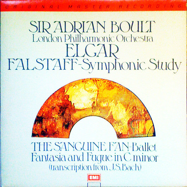 Sir Adrian Boult, London Philharmonic Orchestra, Elgar* : Falstaff - Symphonic Study / The Sanguine Fan - Ballet / Fantasia And Fugue In C Minor (2xLP, Album, ½-S)