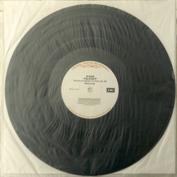 Sir Adrian Boult, London Philharmonic Orchestra, Elgar* : Falstaff - Symphonic Study / The Sanguine Fan - Ballet / Fantasia And Fugue In C Minor (2xLP, Album, ½-S)