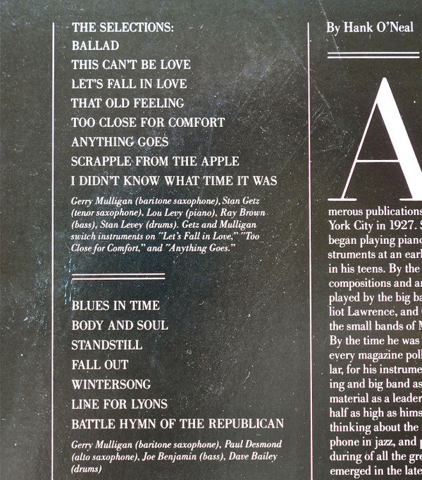 Gerry Mulligan : Mulligan And Getz And Desmond (2xLP, Comp, Mono)