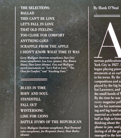 Gerry Mulligan : Mulligan And Getz And Desmond (2xLP, Comp, Mono)