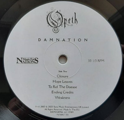 Opeth : Damnation (LP, Album, RE, 20t)