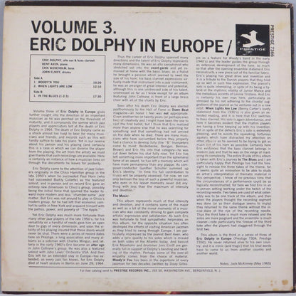 Eric Dolphy : In Europe / Volume 3. (LP, Album, RE)