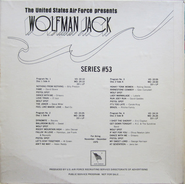 Wolfman Jack : The United States Air Force Presents Wolfman Jack: Series #53 (2xLP, Comp + Box)