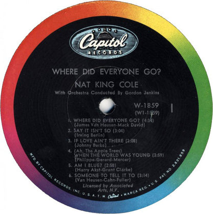Nat King Cole : Where Did Everyone Go? (LP, Album, Mono, Scr)