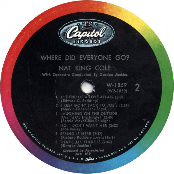 Nat King Cole : Where Did Everyone Go? (LP, Album, Mono, Scr)