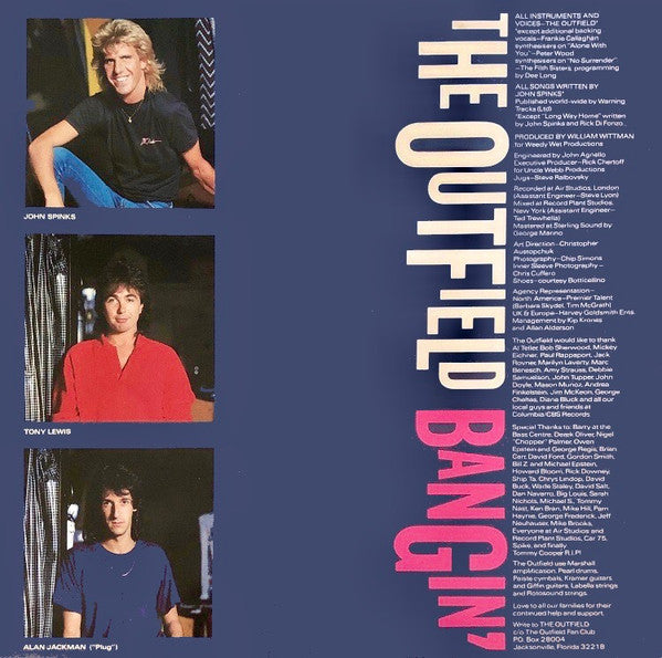 The Outfield : Bangin' (LP, Album, Car)