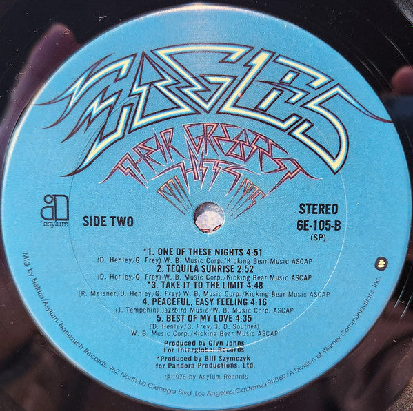Eagles : Their Greatest Hits 1971-1975 (LP, Album, Comp, Club, RP, Emb)