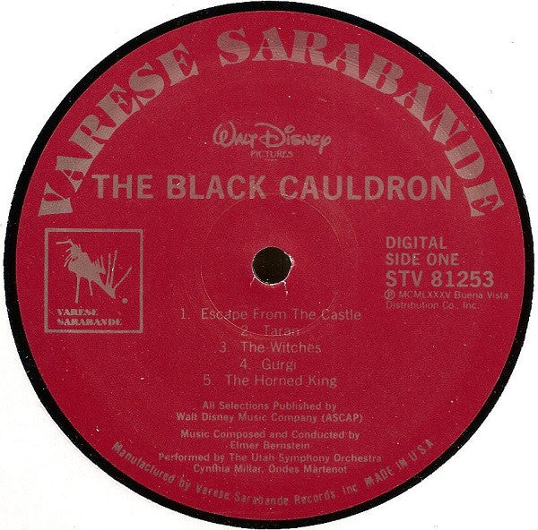 Elmer Bernstein Conducting The Utah Symphony Orchestra* : The Black Cauldron (LP, Album)
