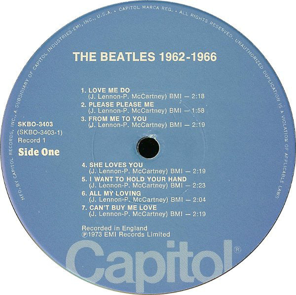 The Beatles : 1962-1966 (2xLP, Comp, RE, Blu)