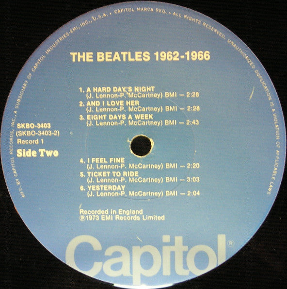 The Beatles : 1962-1966 (2xLP, Comp, RE, Blu)