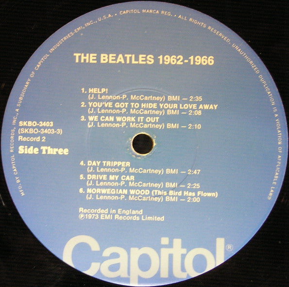 The Beatles : 1962-1966 (2xLP, Comp, RE, Blu)