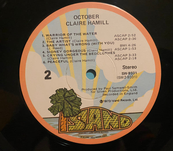 Claire Hamill : October (LP, Album, Win)