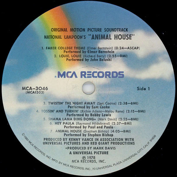 Various : National Lampoon's Animal House (Original Motion Picture Soundtrack) (LP, Comp, RP, Pin)
