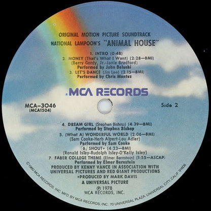 Various : National Lampoon's Animal House (Original Motion Picture Soundtrack) (LP, Comp, RP, Pin)
