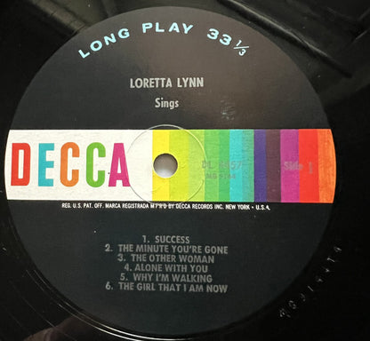 Loretta Lynn : Loretta Lynn Sings (LP, Album, Mono, Pin)