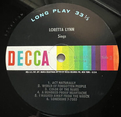 Loretta Lynn : Loretta Lynn Sings (LP, Album, Mono, Pin)