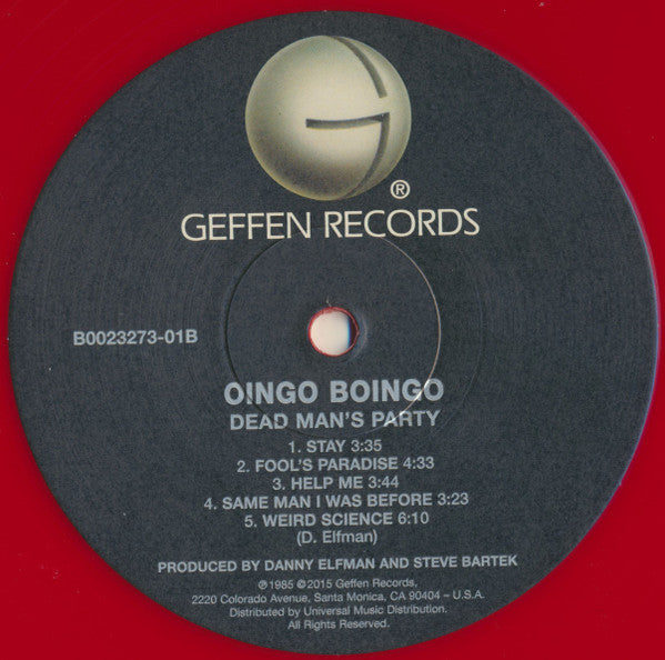 Oingo Boingo : Dead Man's Party (LP, Album, RE, Red)