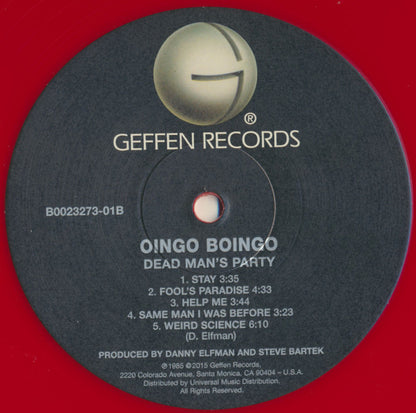 Oingo Boingo : Dead Man's Party (LP, Album, RE, Red)