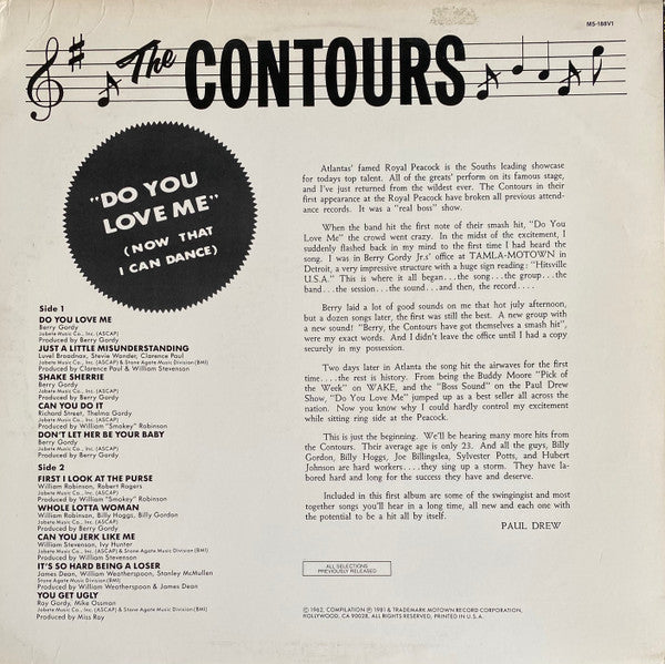 The Contours : Do You Love Me (Now That I Can Dance) (LP, Comp)