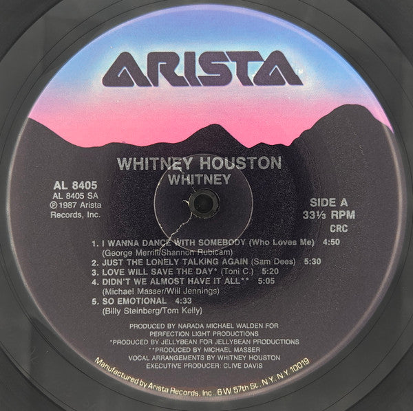 Whitney Houston : Whitney (LP, Album, Club, CRC)